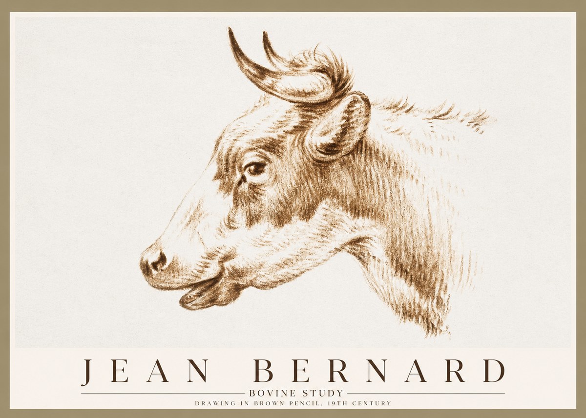Jean Bernard Bovine Study II No1 - Póster