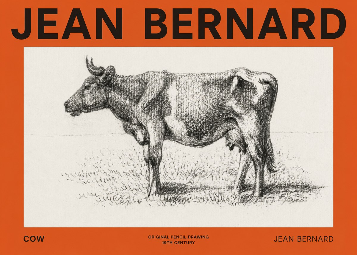 Jean Bernard Cow I No2 - Póster