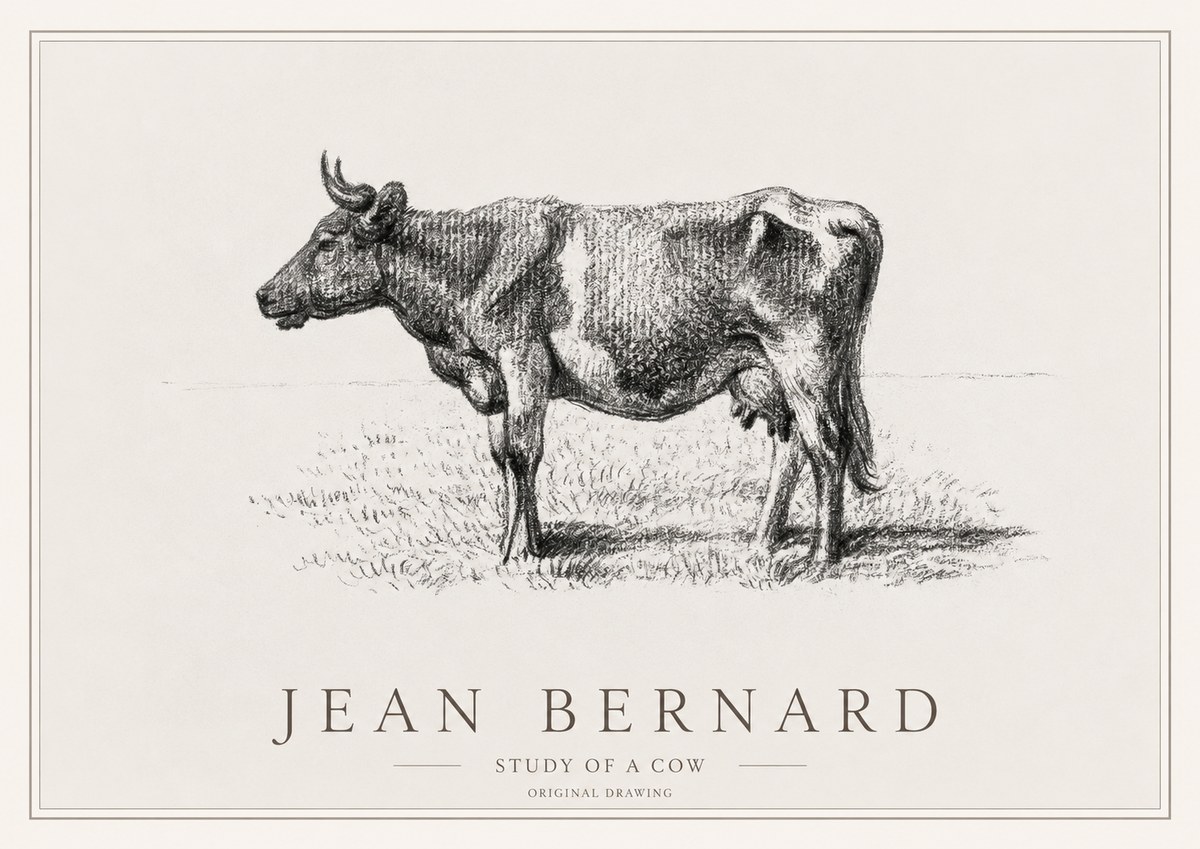 Jean Bernard Cow I No3 - Póster