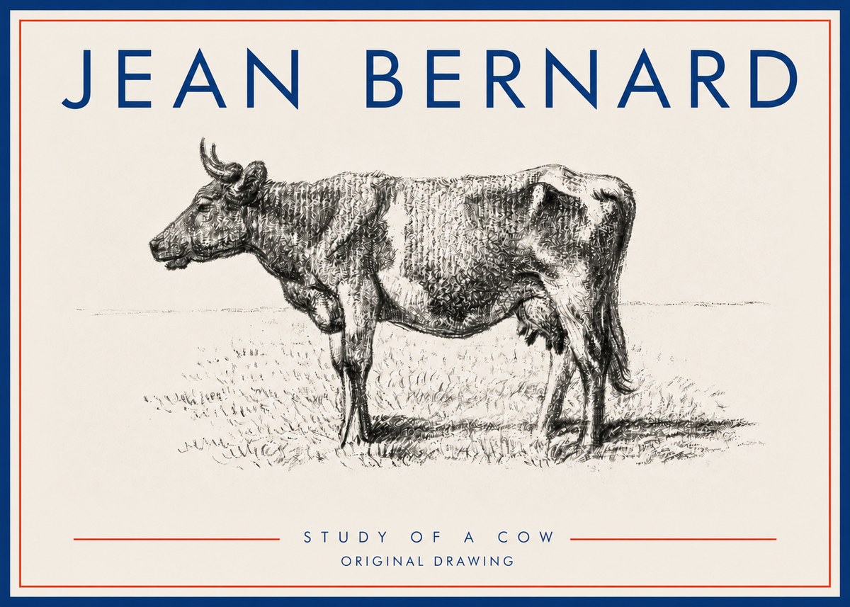 Jean Bernard Cow I No5 - Póster