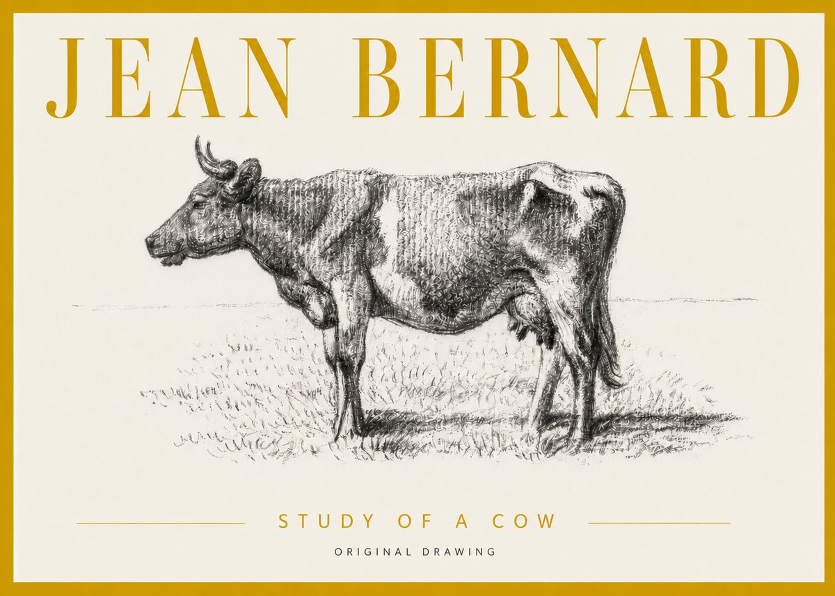 Jean Bernard Cow I No6 - Póster