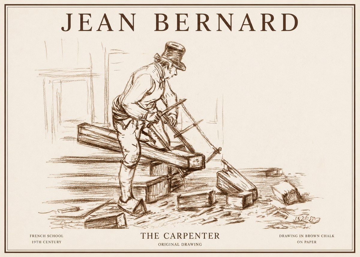 Jean Bernard The Carpenter No1 - Póster