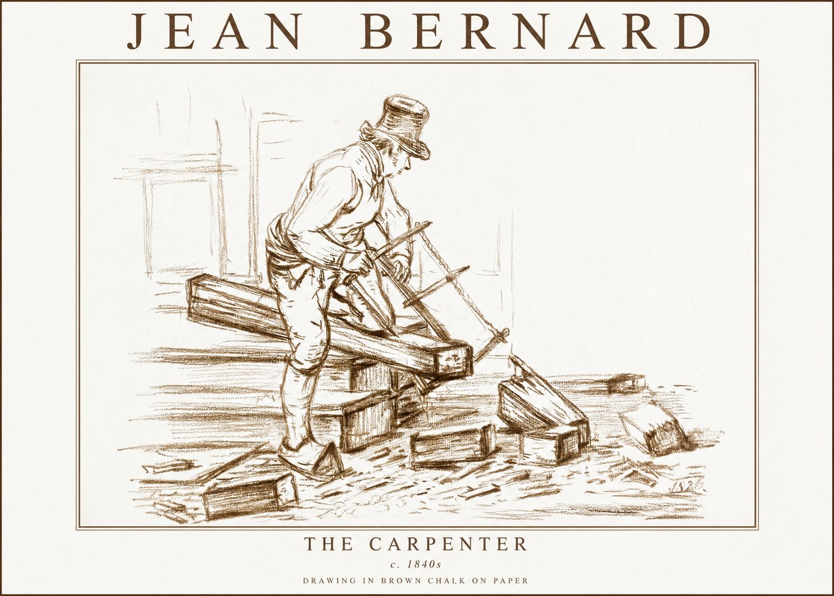 Jean Bernard The Carpenter No3 - Póster