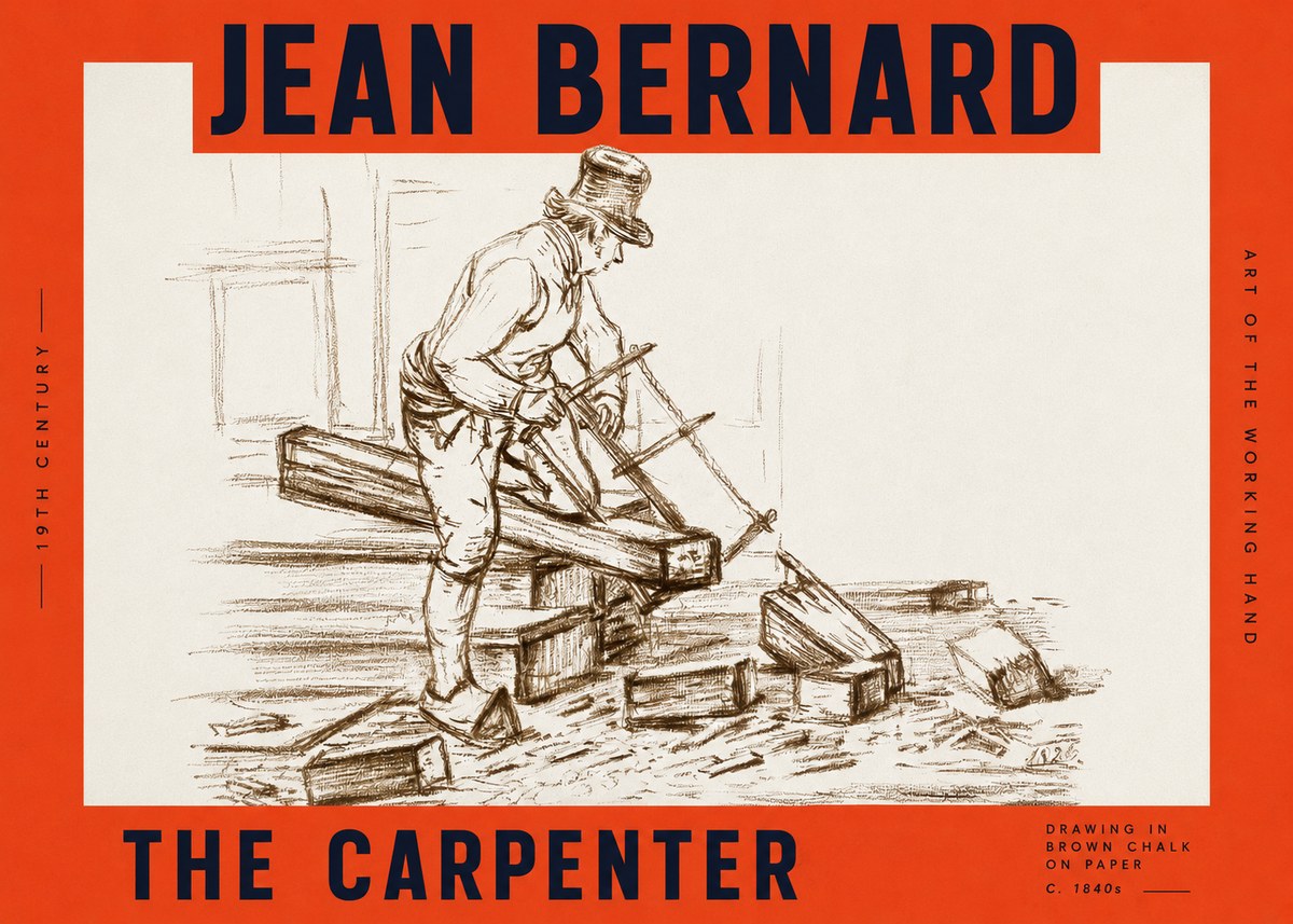 Jean Bernard The Carpenter No4 - Póster
