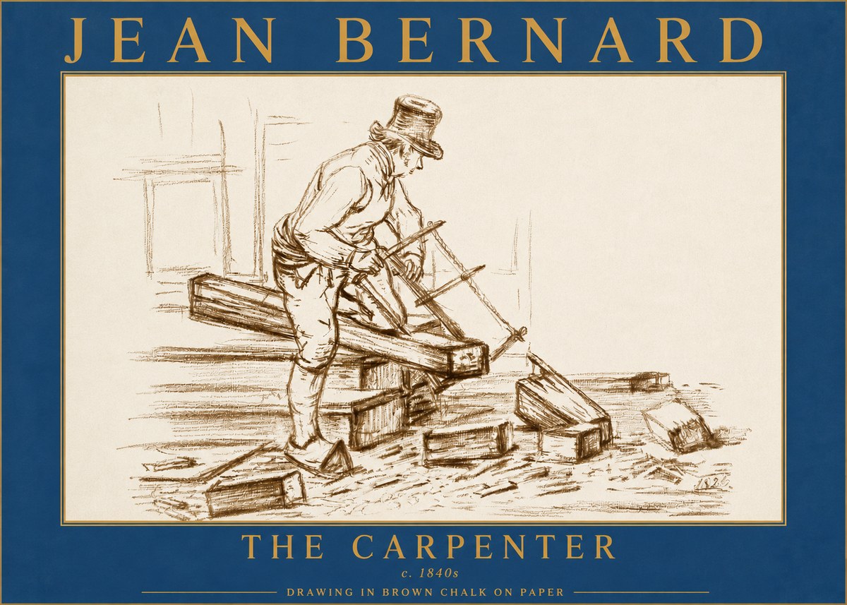 Jean Bernard The Carpenter No5 - Póster