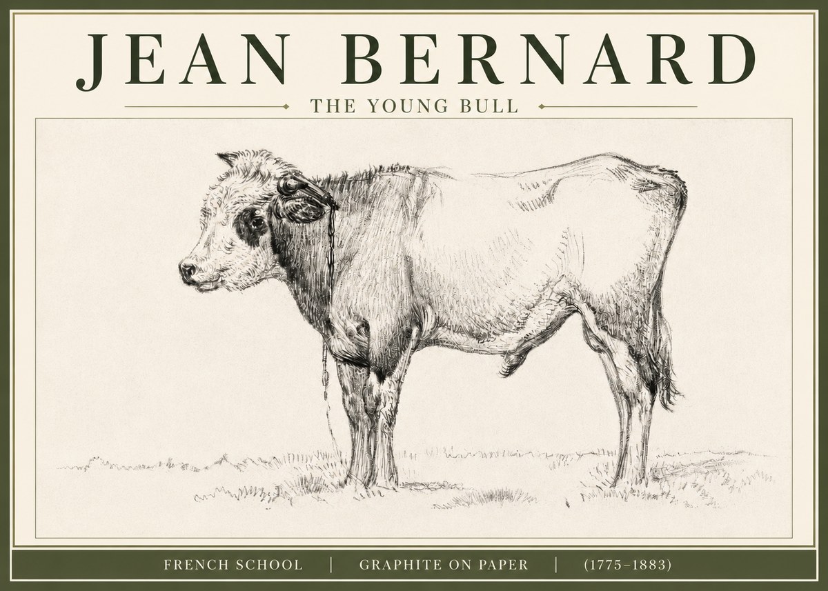 Jean Bernard The Young Bull No3 - Póster