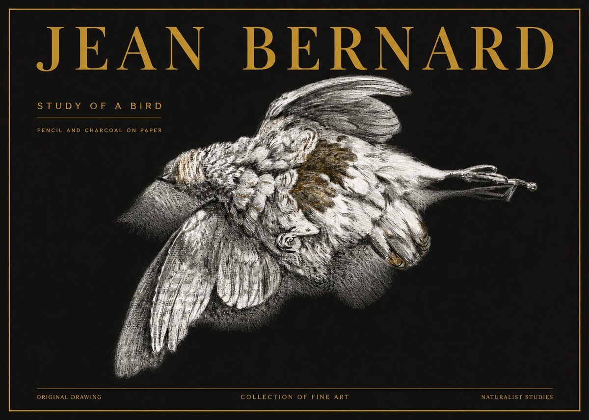Jean Bernard Study of a Bird III No5 - Póster
