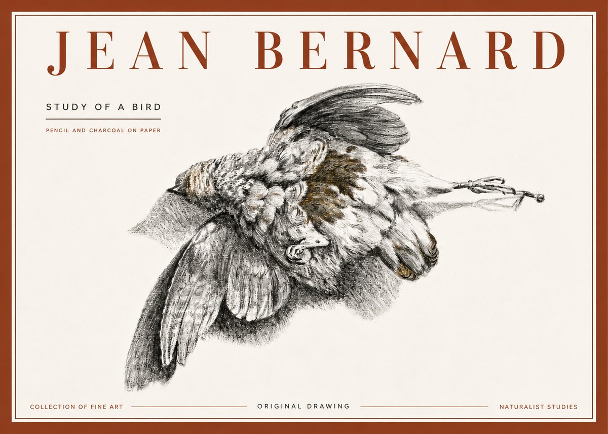 Jean Bernard Study of a Bird III No6 - Póster
