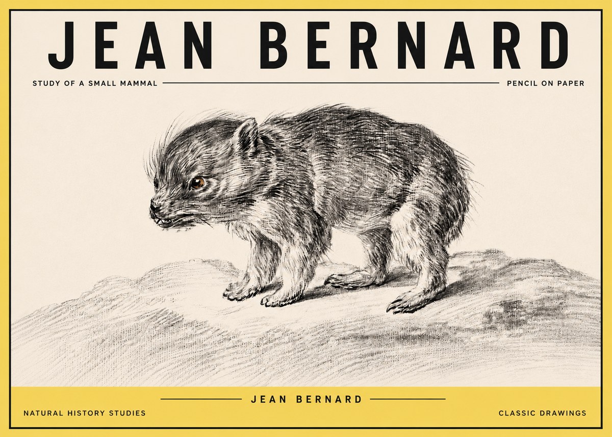 Jean Bernard Study of a Small Mammal No4 - Póster