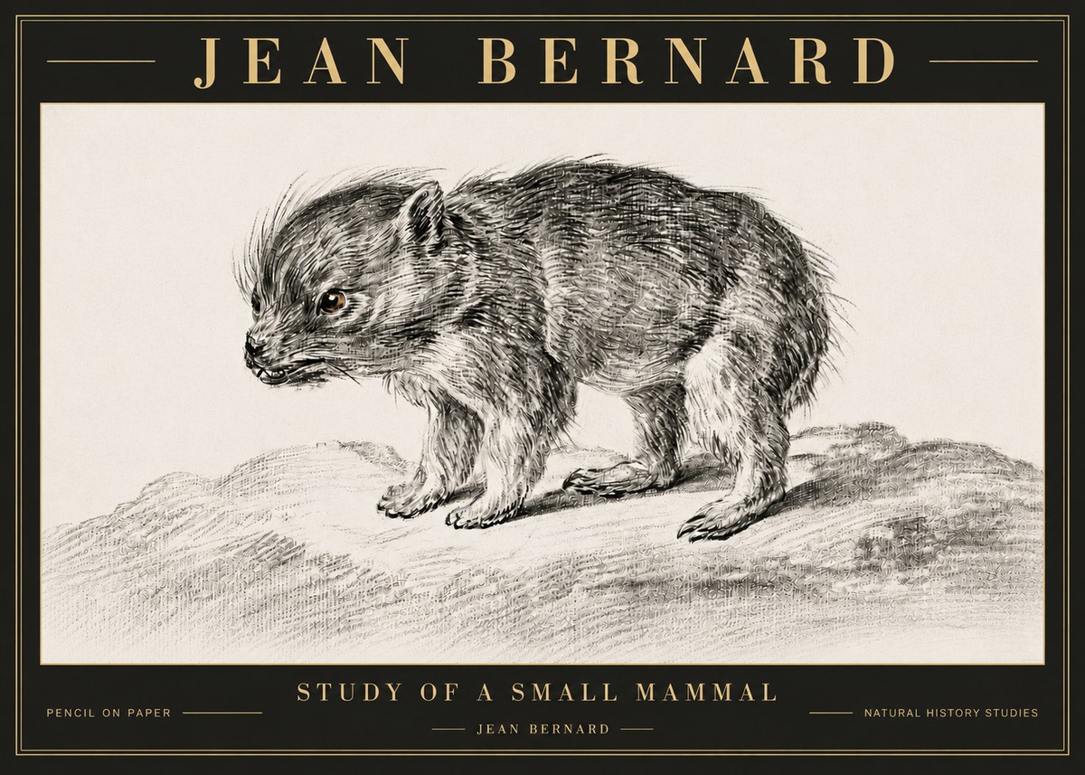 Jean Bernard Study of a Small Mammal No6 - Póster