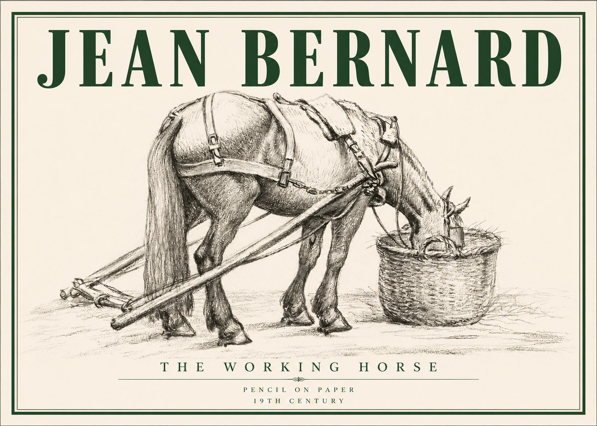 Jean Bernard The Working Horse No3 - Póster