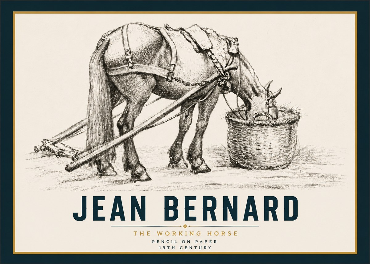 Jean Bernard The Working Horse No4 - Póster