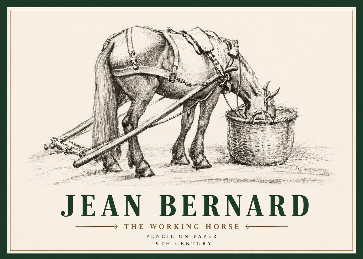 Jean Bernard The Working Horse No6 - Póster