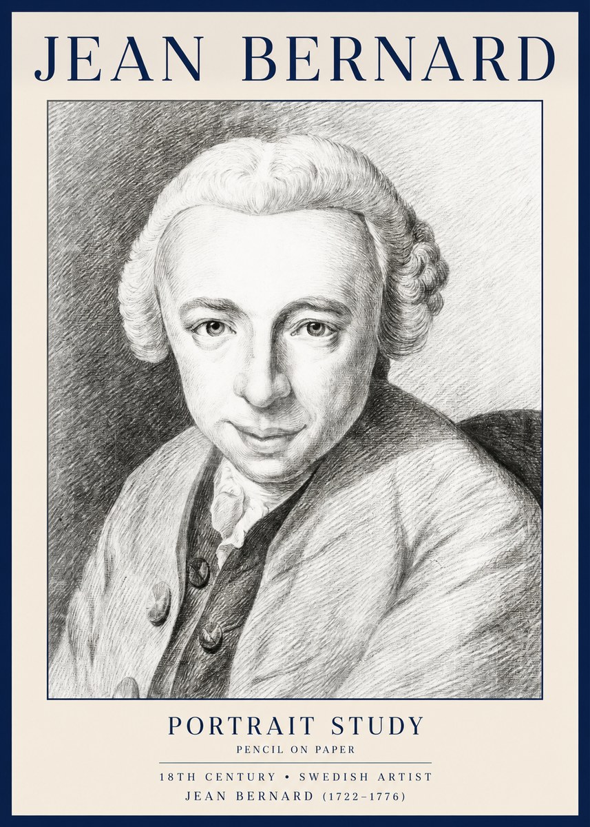 Jean Bernard Portrait of a Gentleman I No4 - Póster