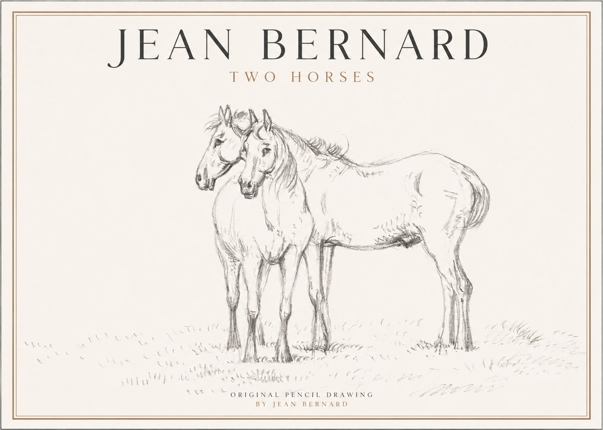 Jean Bernard Two Horses I No1 - Póster