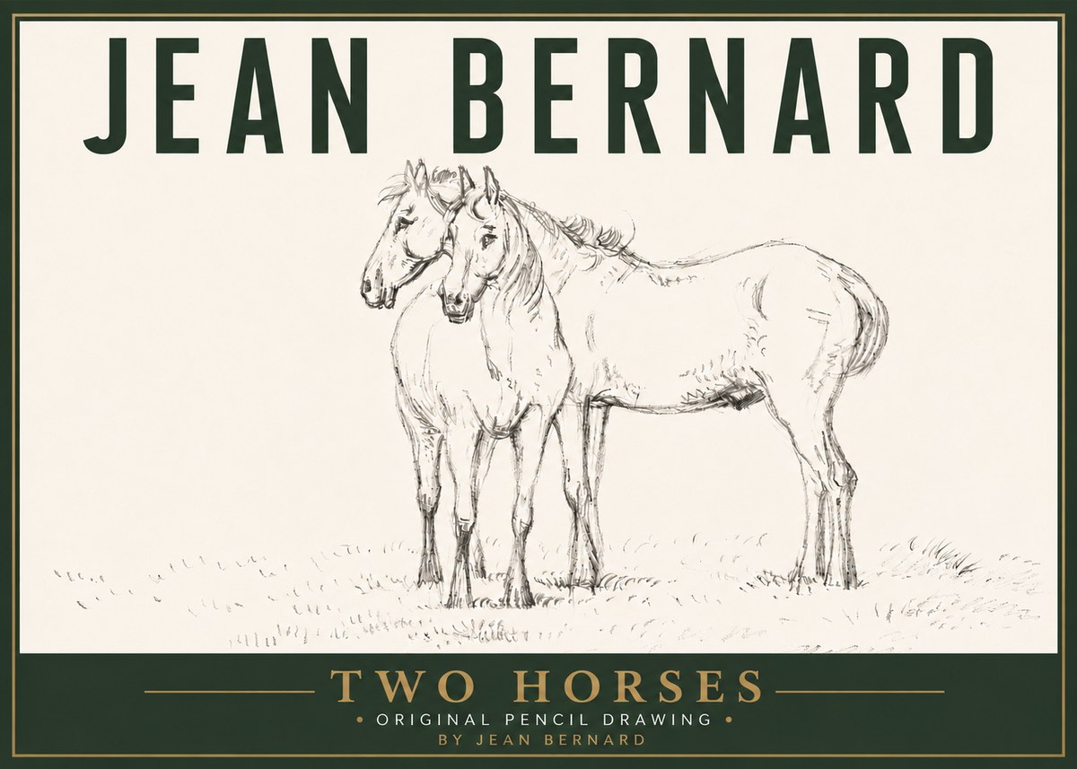 Jean Bernard Two Horses I No5 - Póster