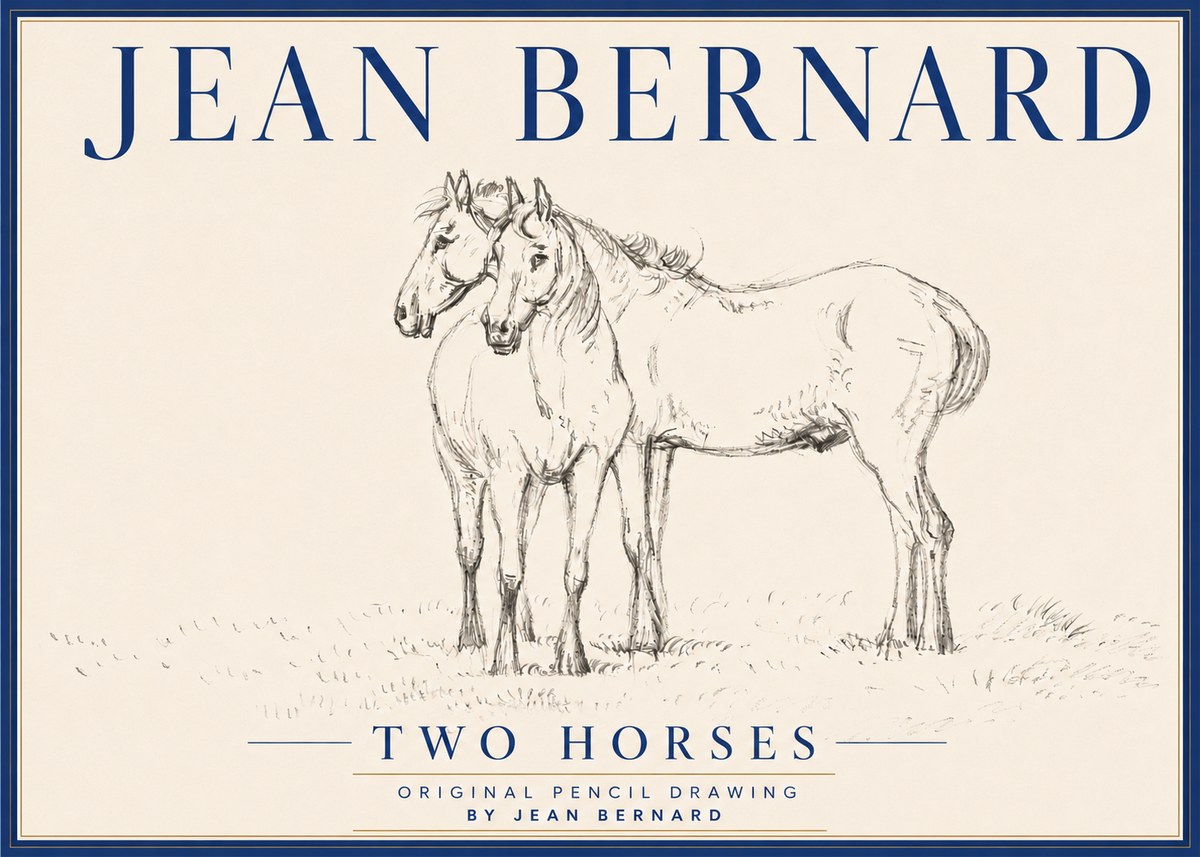 Jean Bernard Two Horses I No6 - Póster