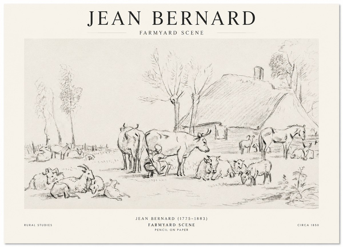 Jean Bernard Farmyard Scene No1 - Póster