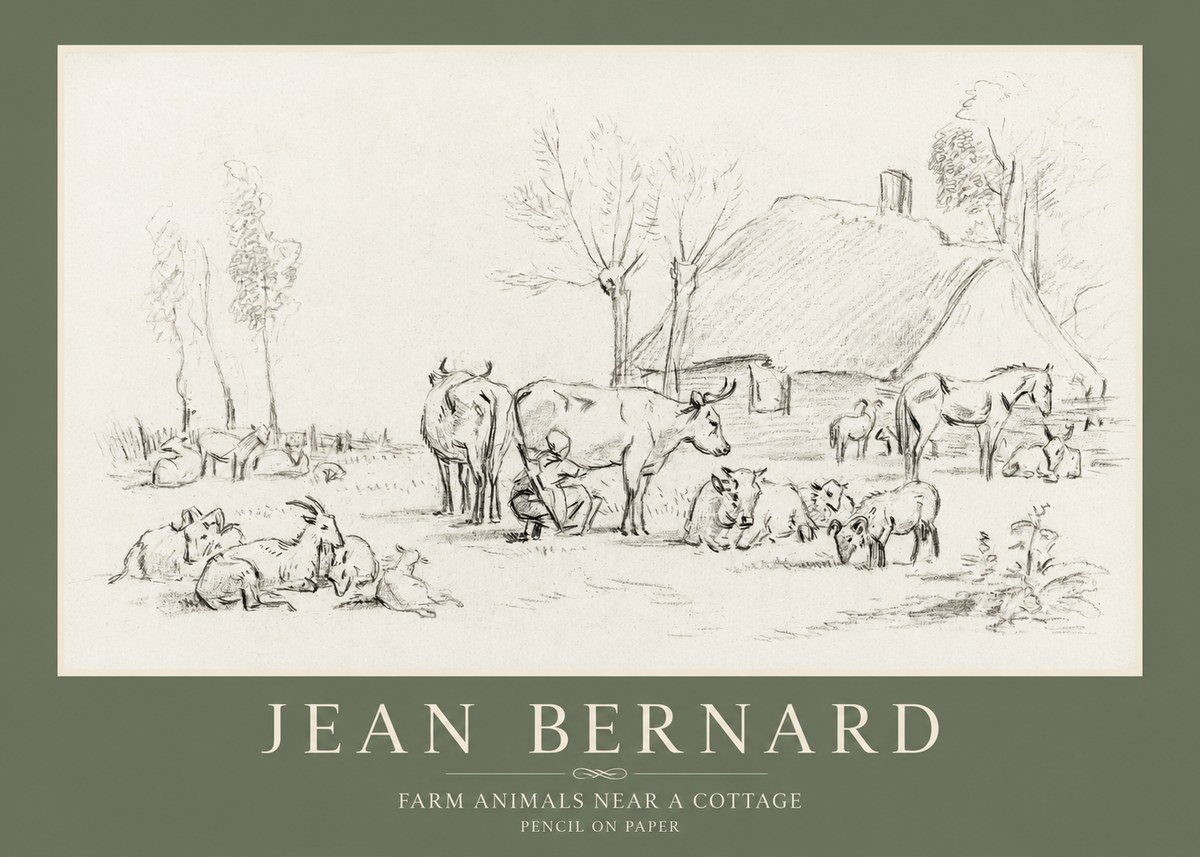 Jean Bernard Farmyard Scene No4 - Póster
