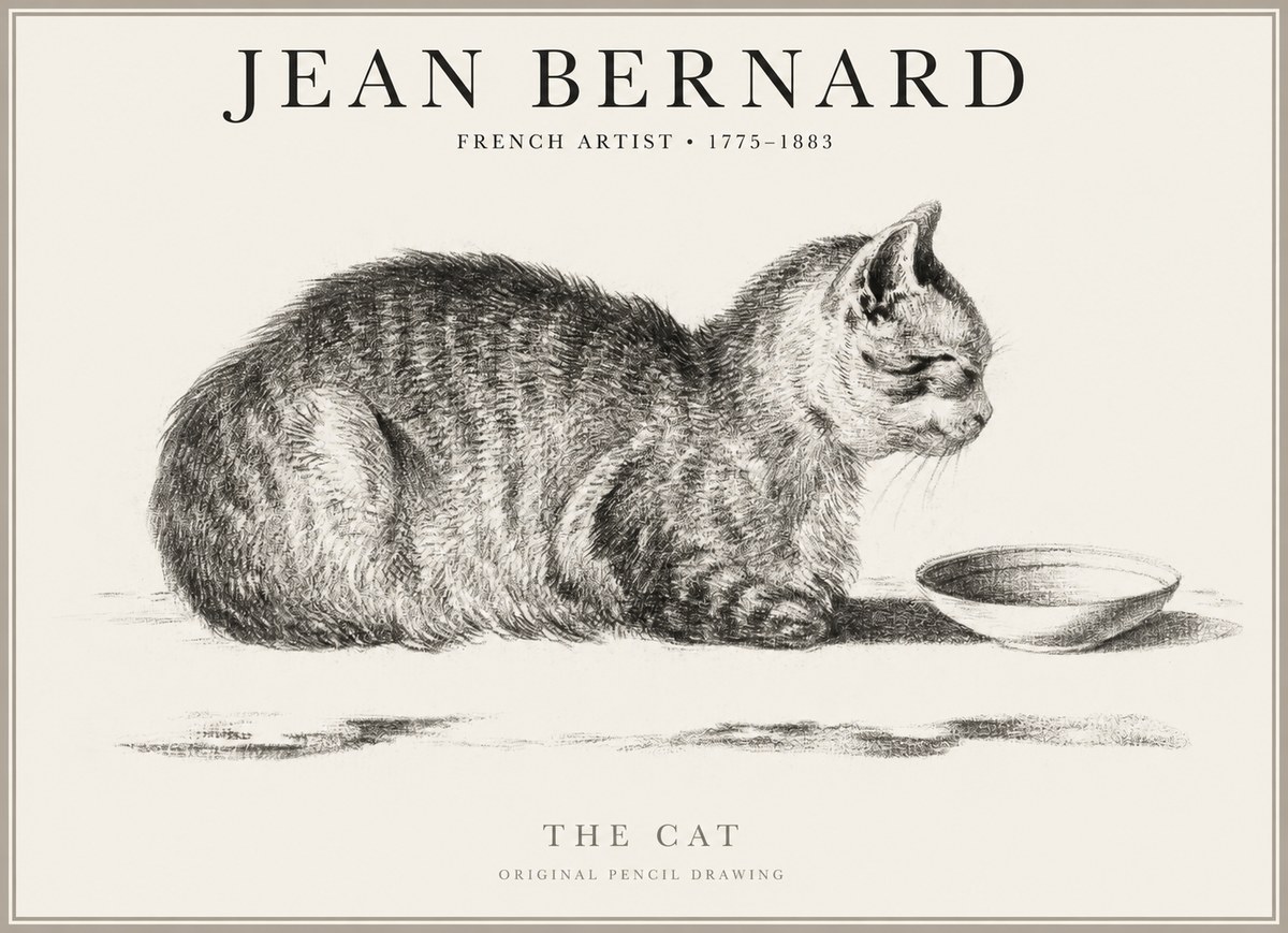 Jean Bernard The Cat No1 - Póster