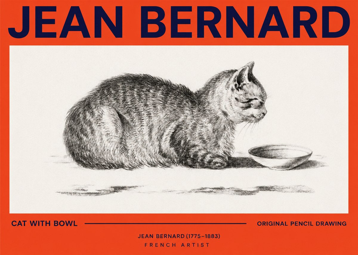 Jean Bernard The Cat No3 - Póster