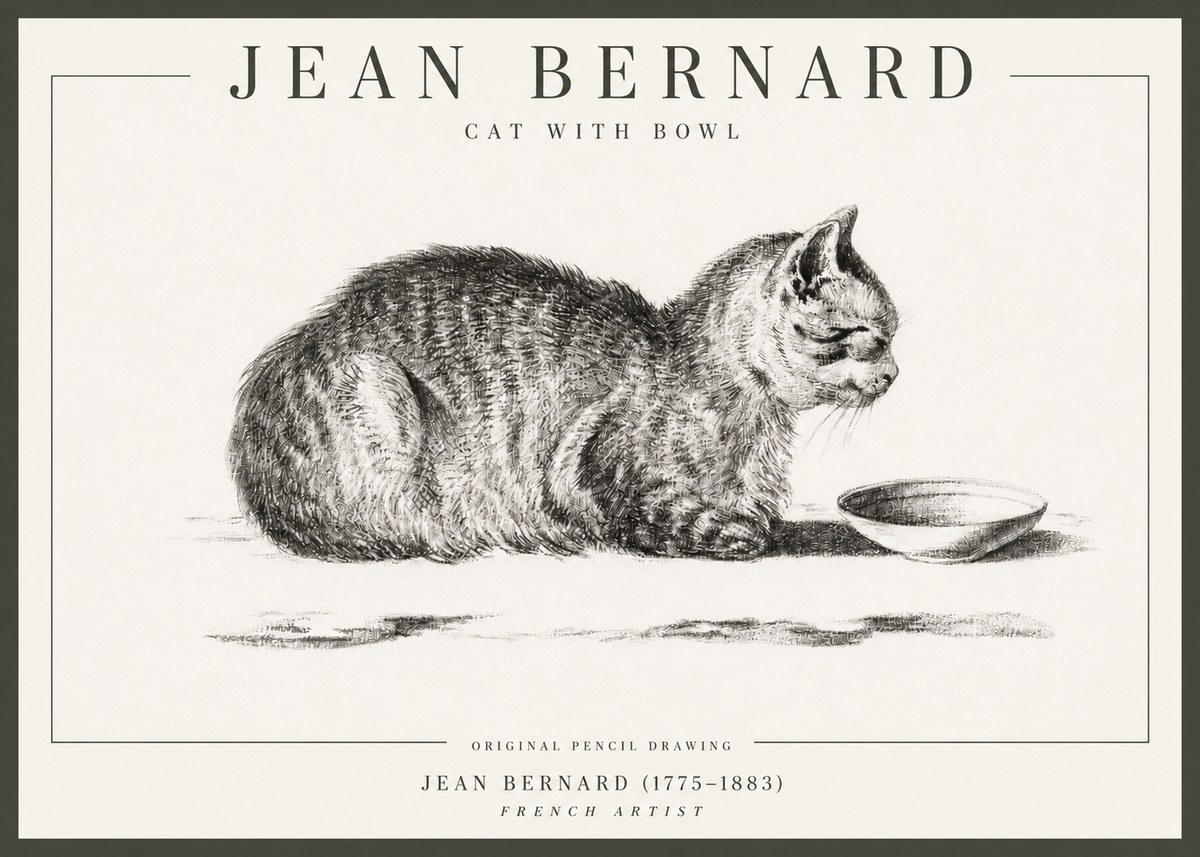 Jean Bernard The Cat No5 - Póster