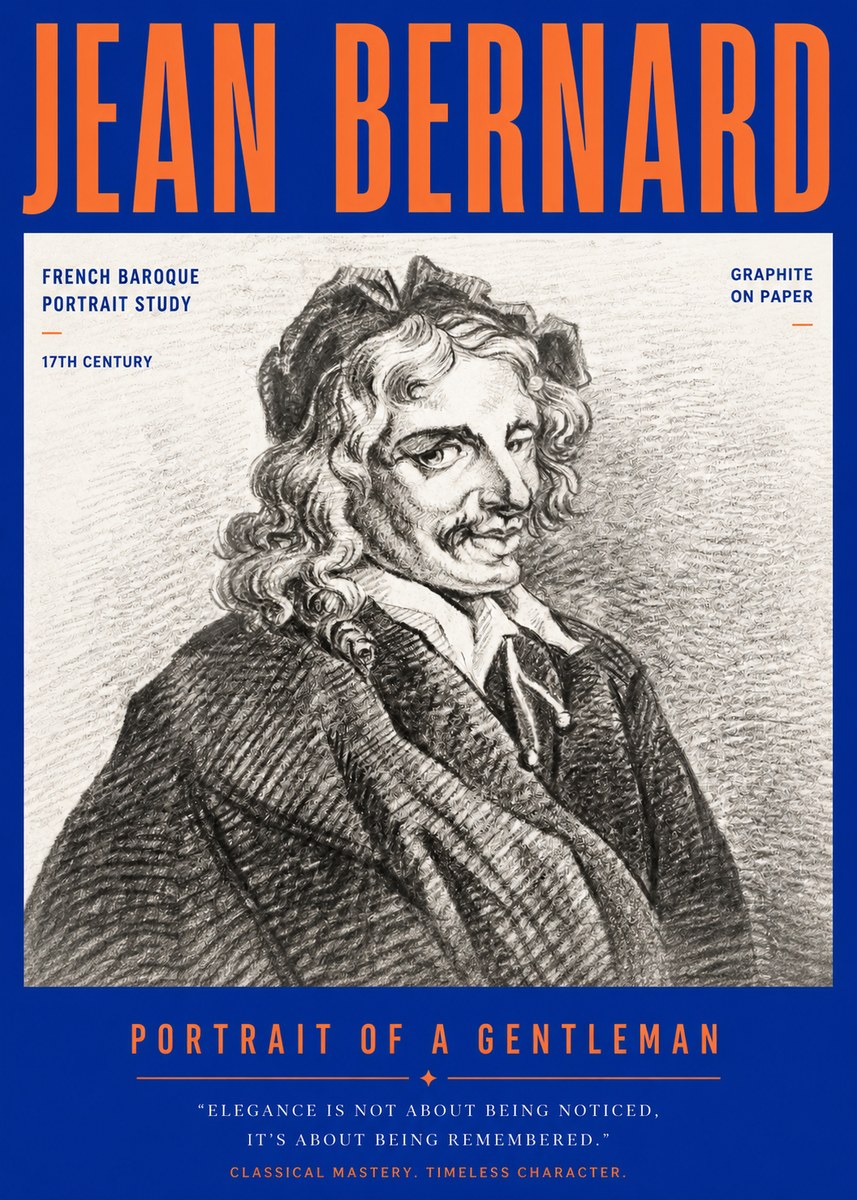 Jean Bernard Portrait of a Gentleman II No3 - Póster