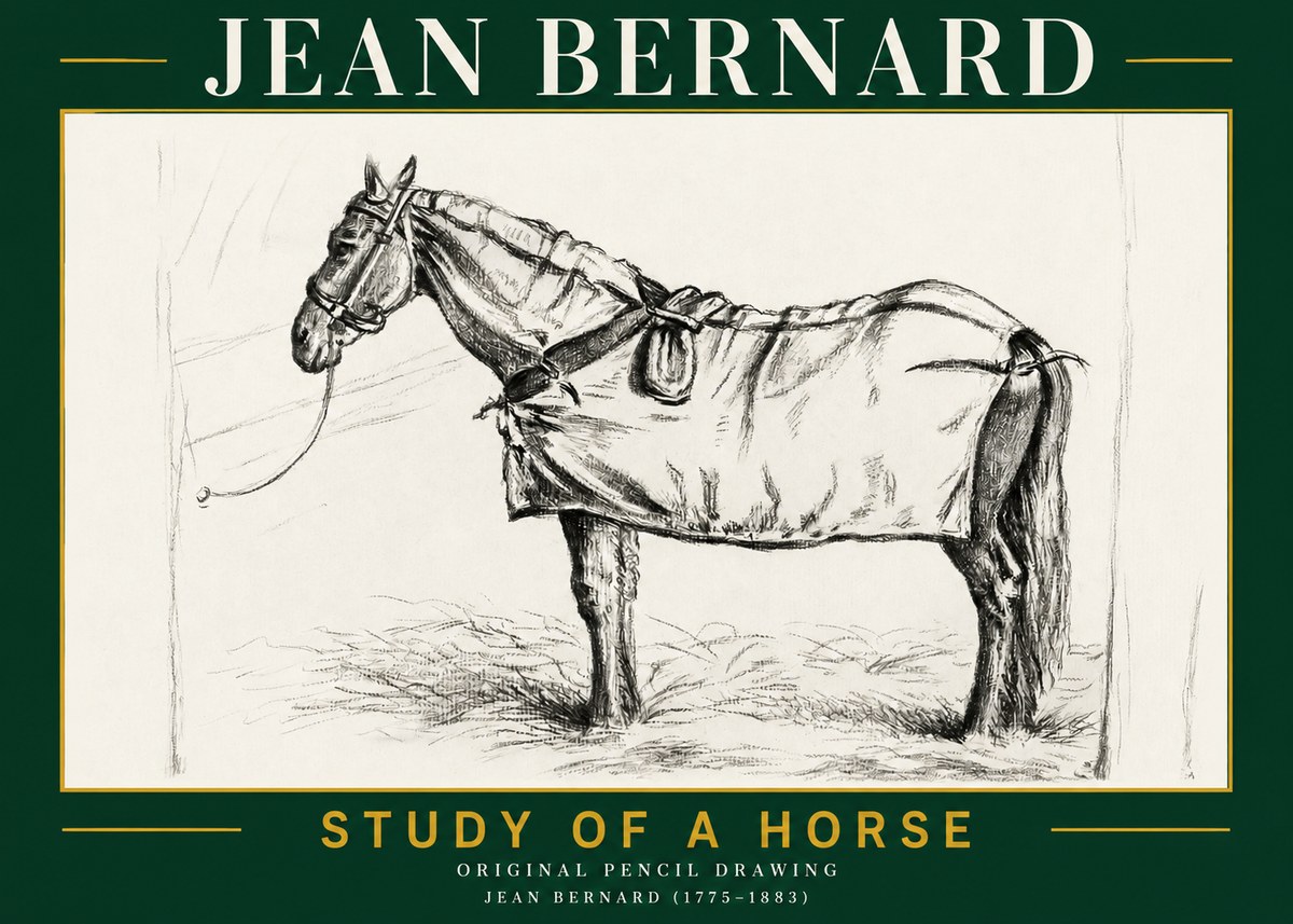 Jean Bernard Study of a Horse XI No2 - Póster