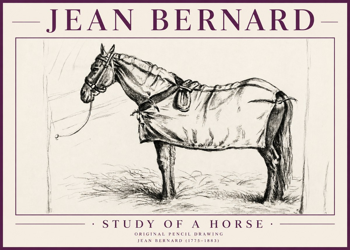 Jean Bernard Study of a Horse XI No4 - Póster