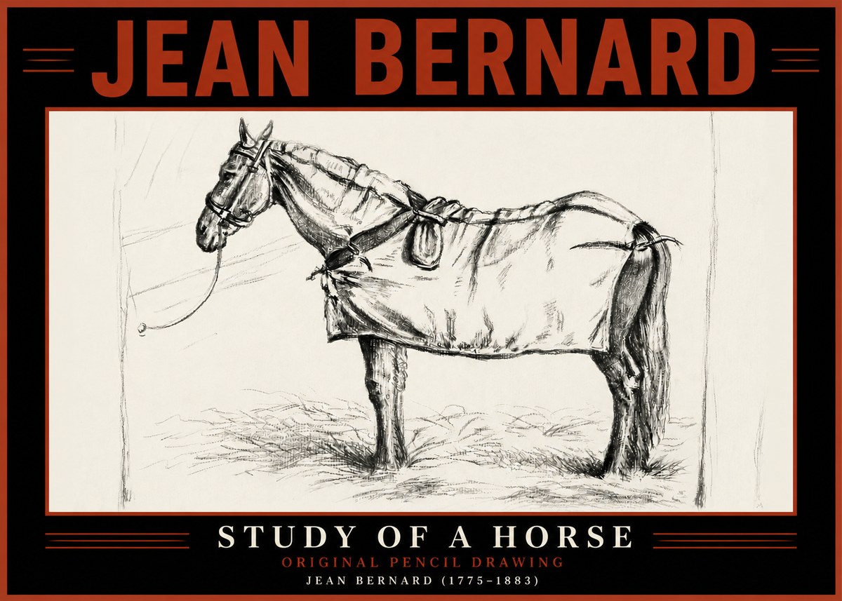 Jean Bernard Study of a Horse XI No6 - Póster