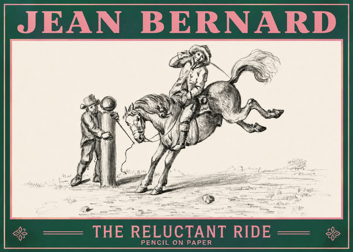 Jean Bernard A Study of the Bucking Horse No5 - Póster