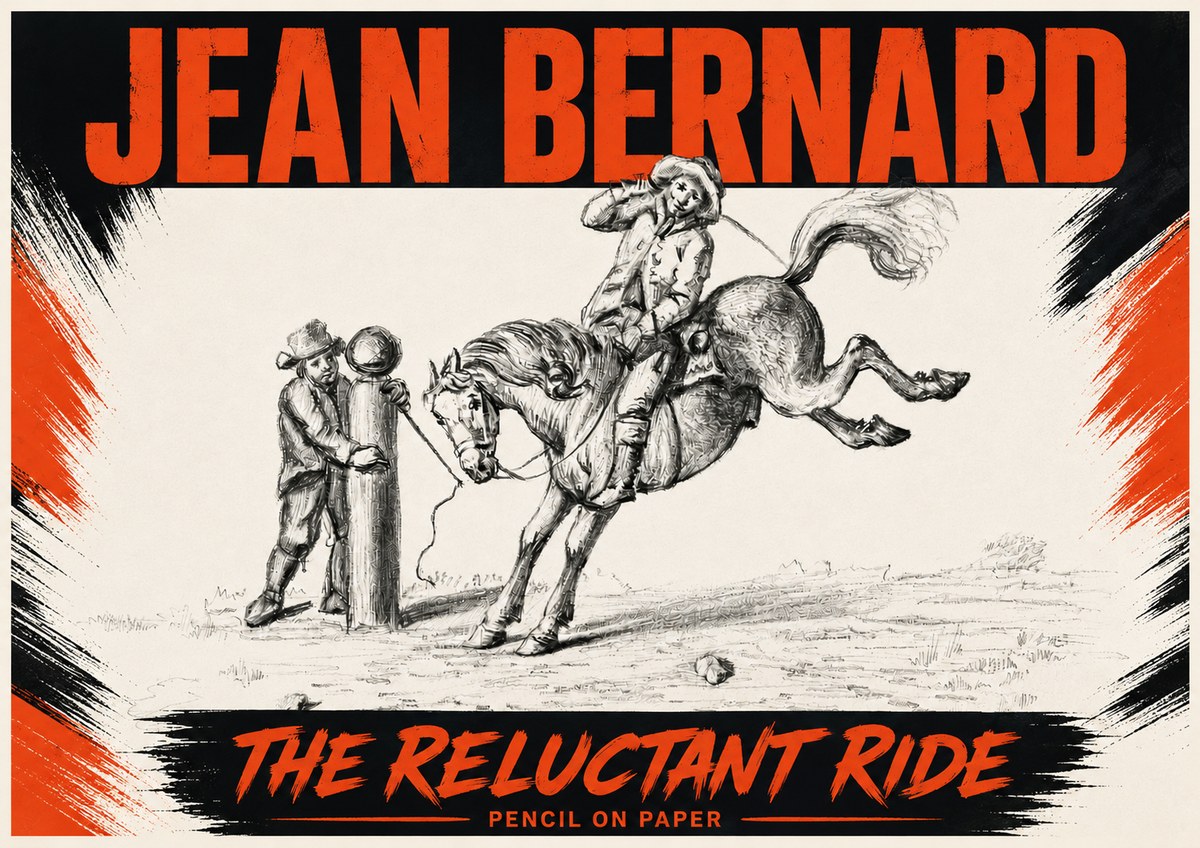 Jean Bernard A Study of the Bucking Horse No6 - Póster