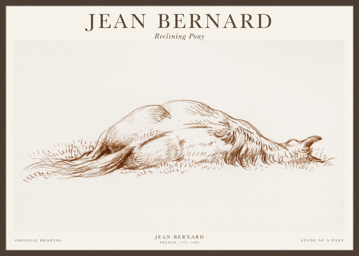 Jean Bernard Horse Study II No2 - Póster