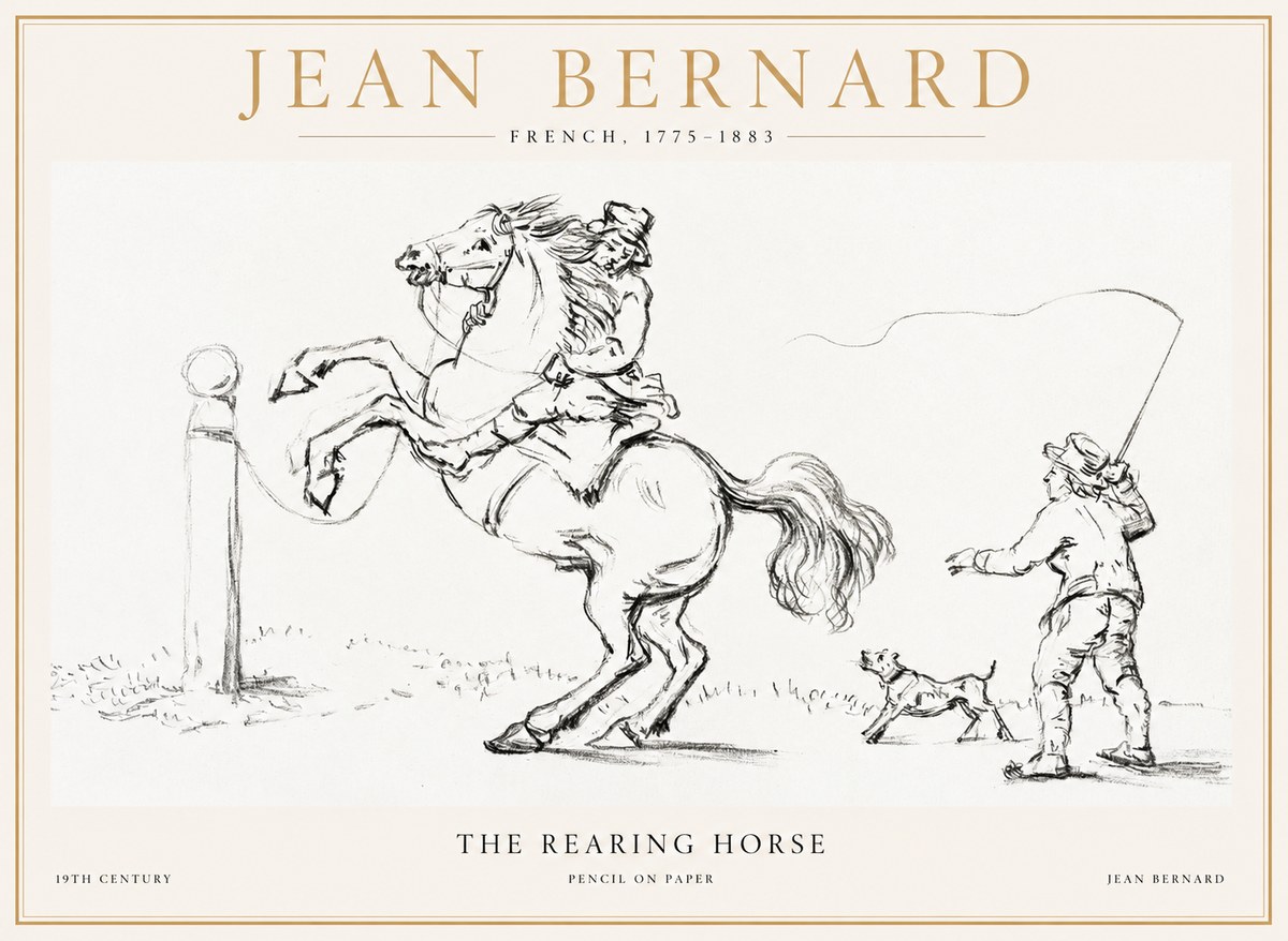 Jean Bernard The Rearing Horse I No1 - Póster