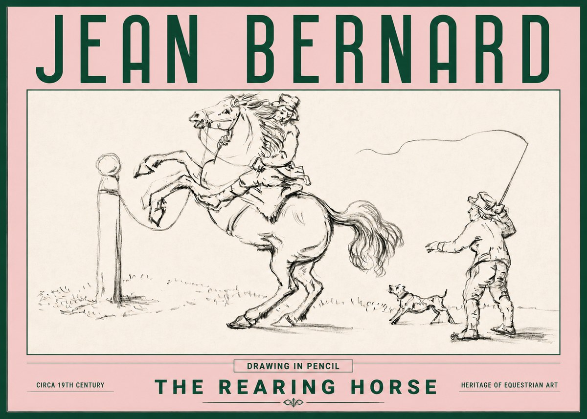 Jean Bernard The Rearing Horse I No4 - Póster