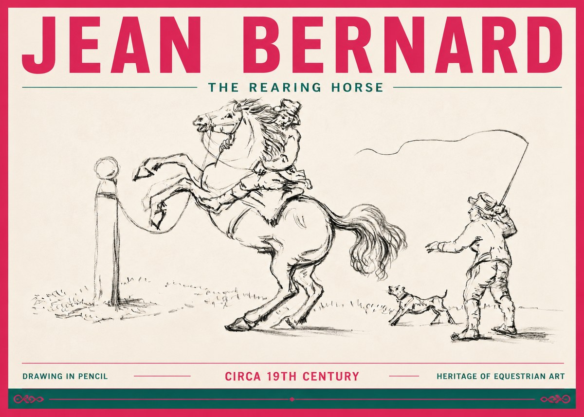 Jean Bernard The Rearing Horse I No6 - Póster