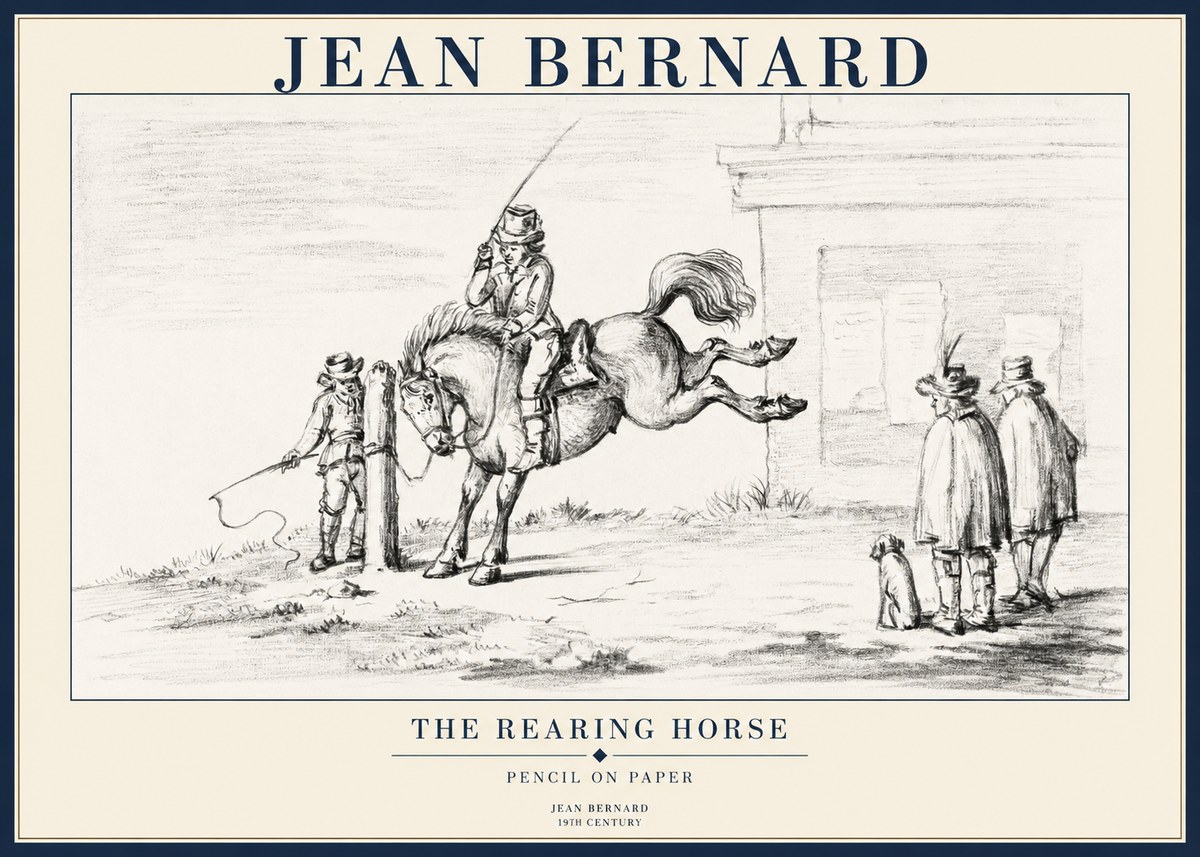 Jean Bernard The Rearing Horse II No1 - Póster