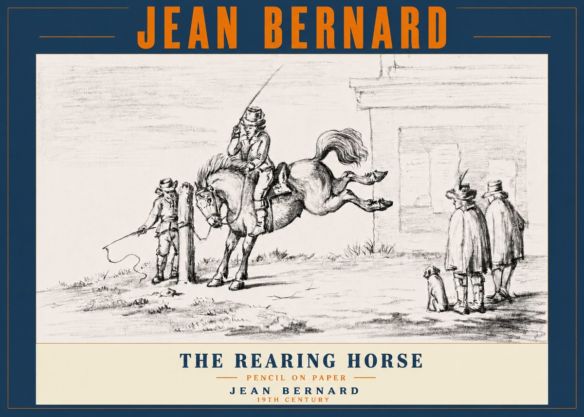 Jean Bernard The Rearing Horse II No4 - Póster