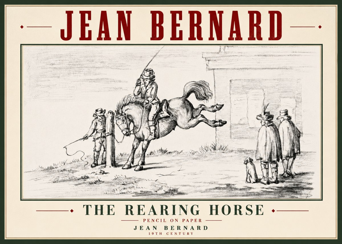 Jean Bernard The Rearing Horse II No5 - Póster