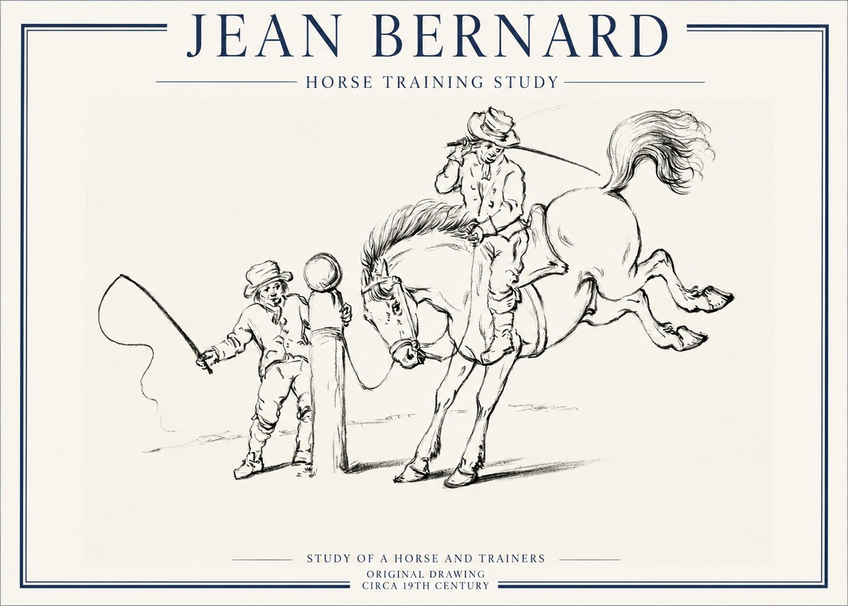 Jean Bernard Horse Training Study No1 - Póster