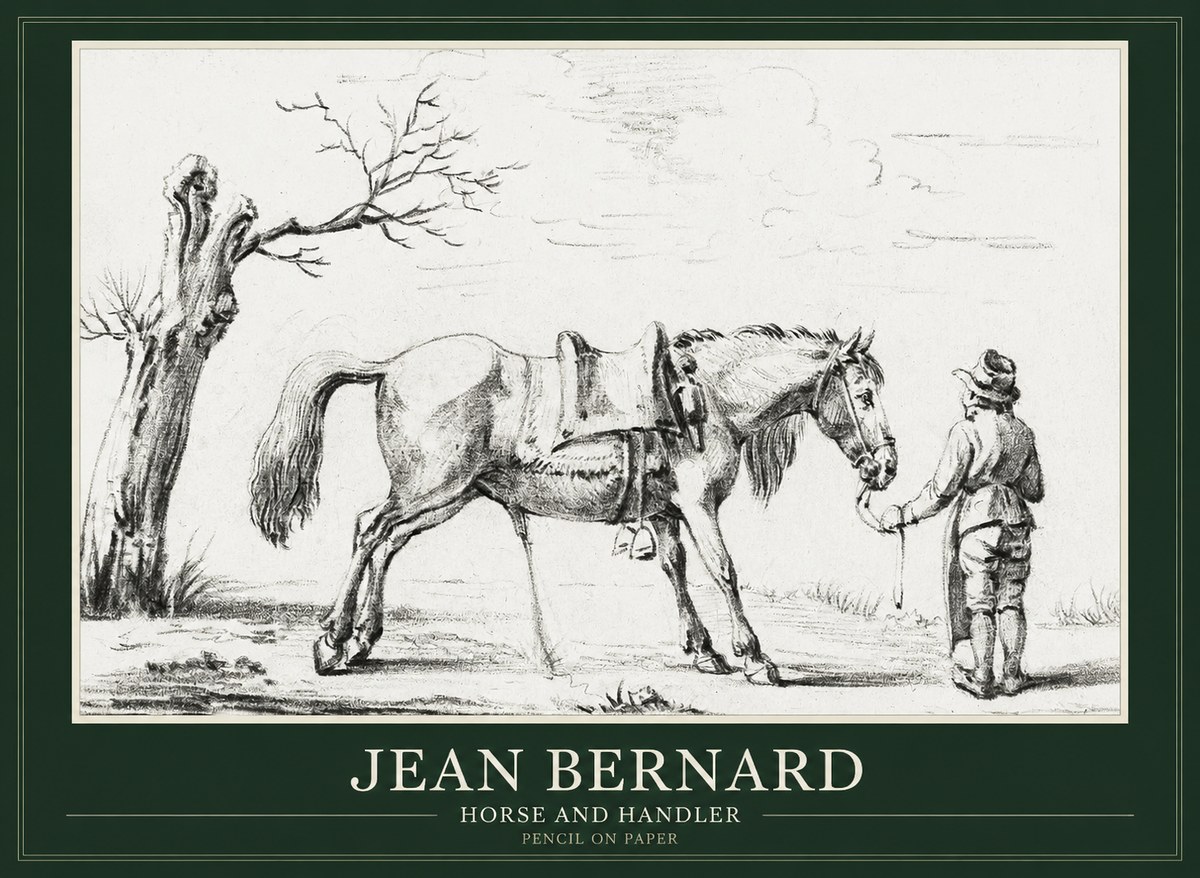 Jean Bernard Horse and Handler No1 - Póster