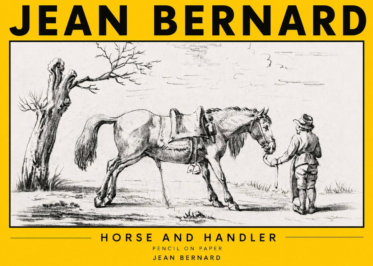 Jean Bernard Horse and Handler No3 - Póster