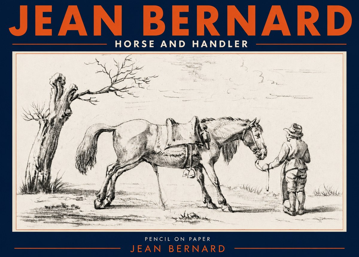 Jean Bernard Horse and Handler No4 - Póster