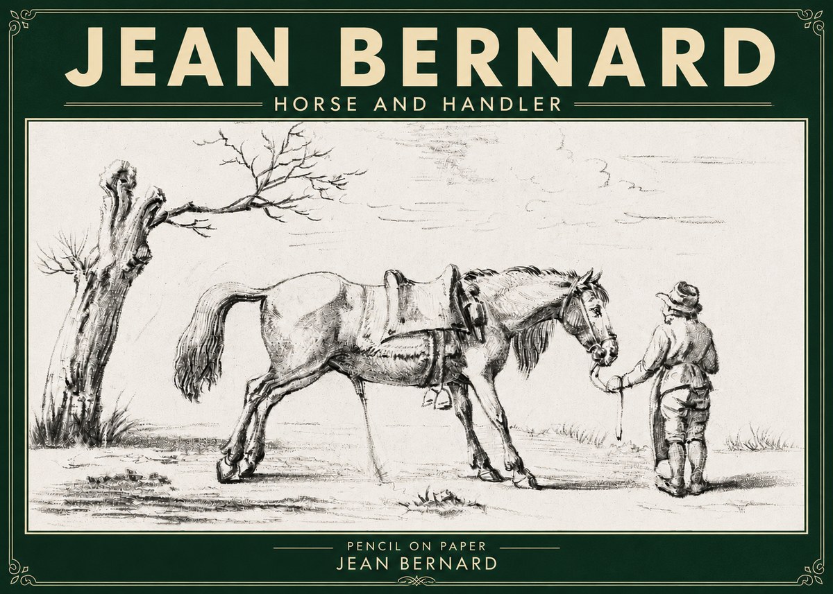 Jean Bernard Horse and Handler No5 - Póster
