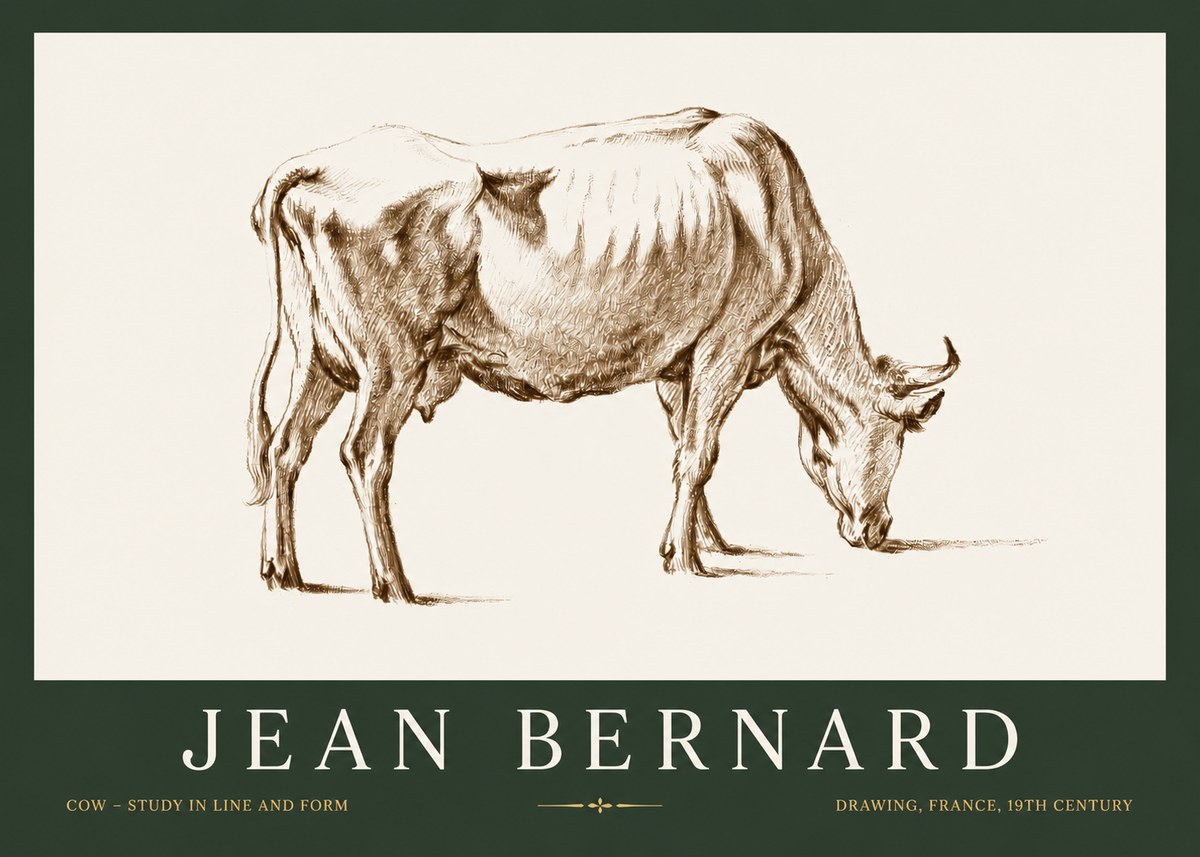 Jean Bernard Cow II No3 - Póster