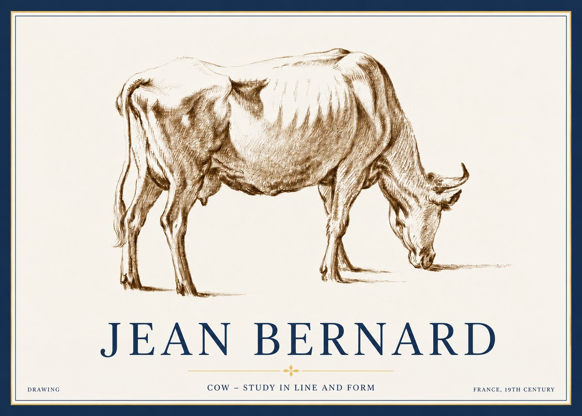 Jean Bernard Cow II No4 - Póster