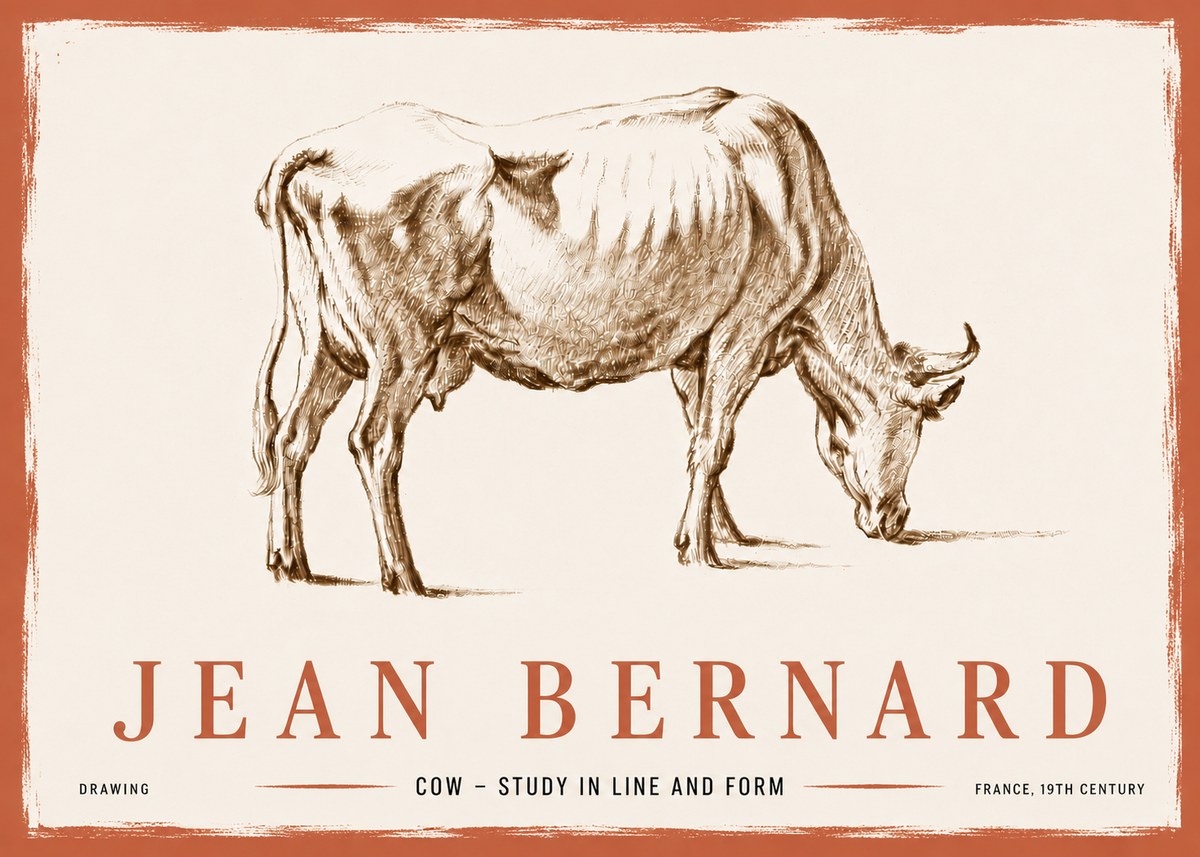 Jean Bernard Cow II No6 - Póster