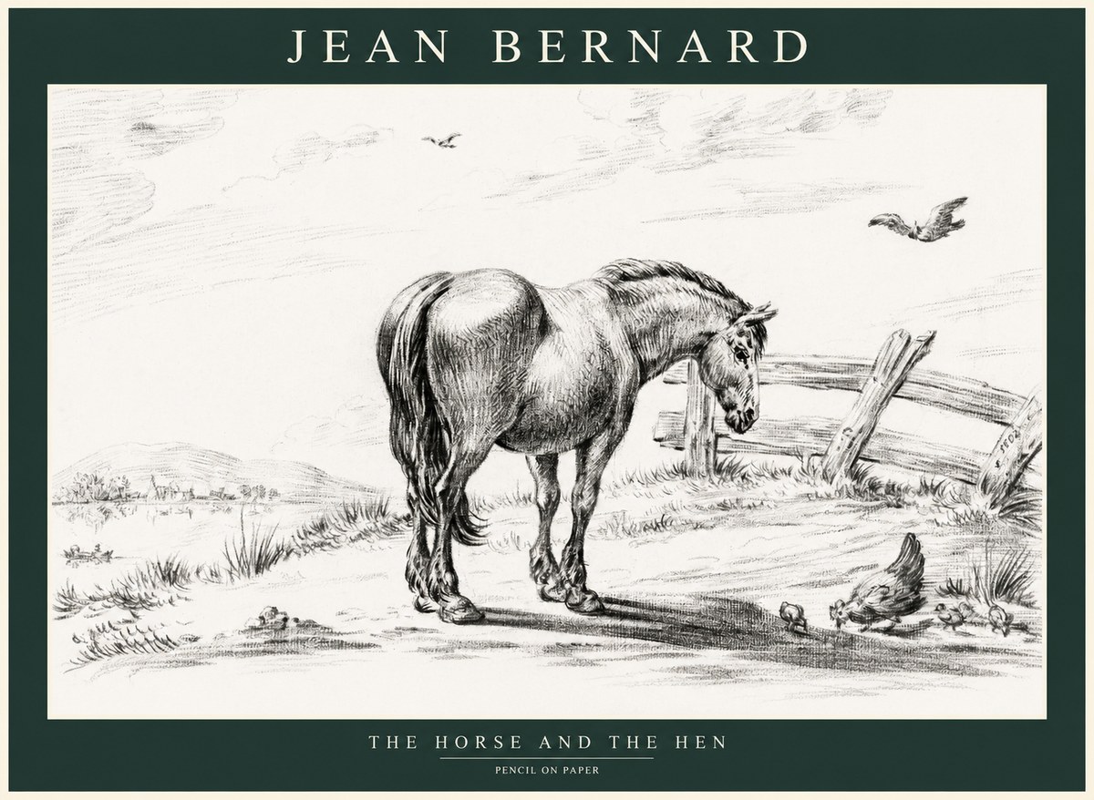 Jean Bernard Horse at the Fence No2 - Póster