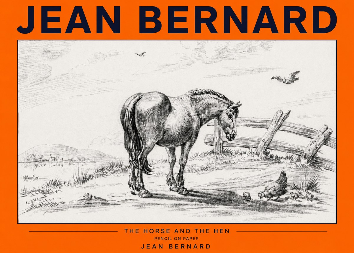 Jean Bernard Horse at the Fence No3 - Póster