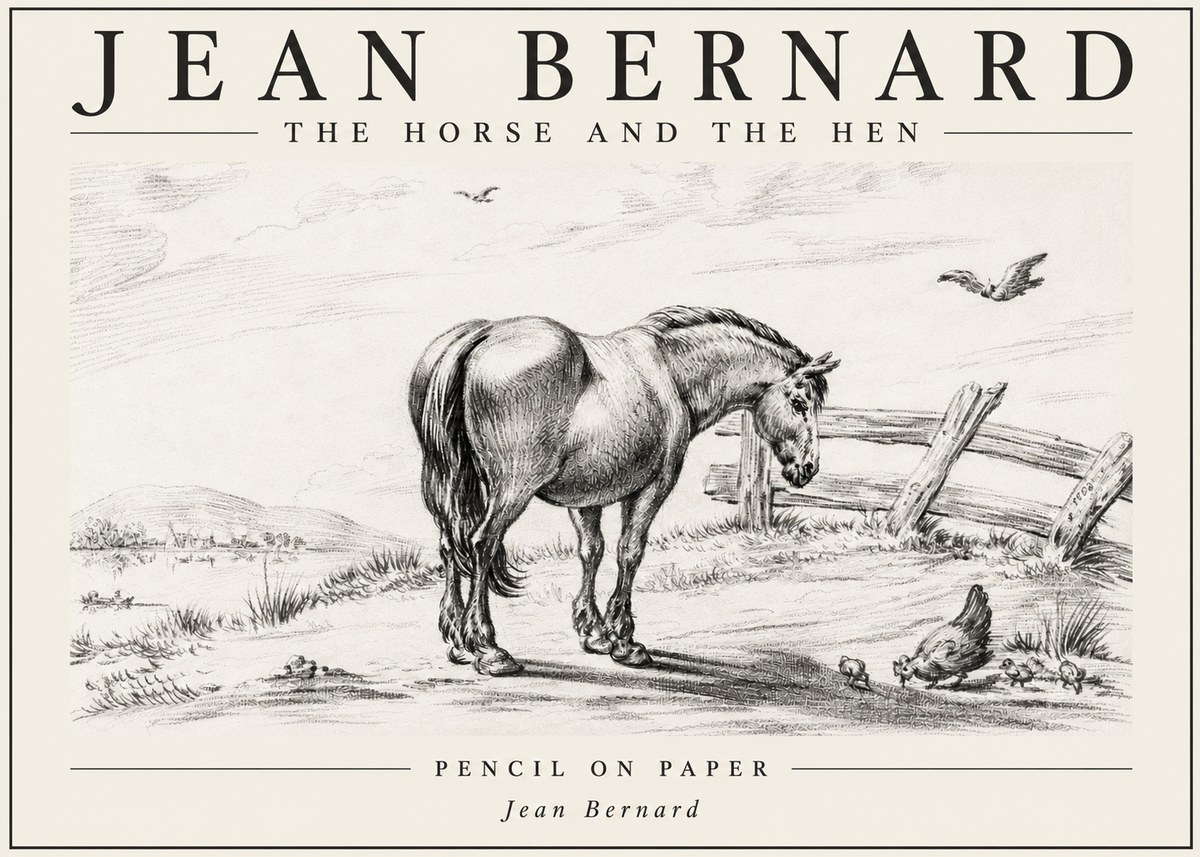 Jean Bernard Horse at the Fence No6 - Póster